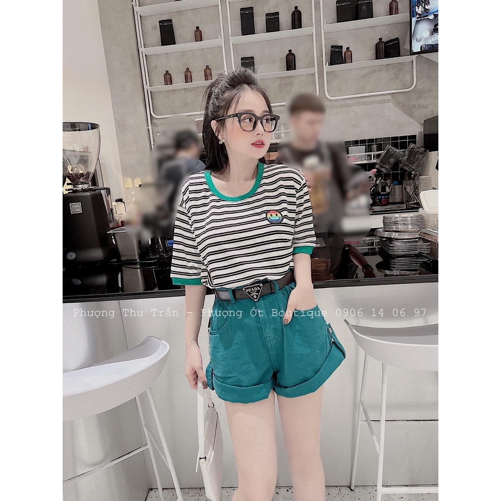 QUẦN SOOC JEANS XANH CỔ VỊT..