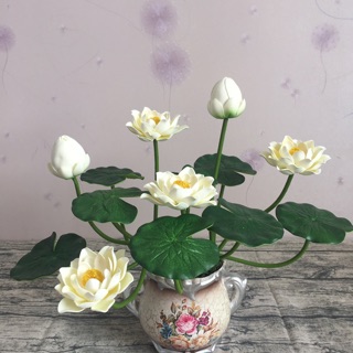 Chùm hoa sen lụa cao cấp 9 nhánh(hàng loại 1)