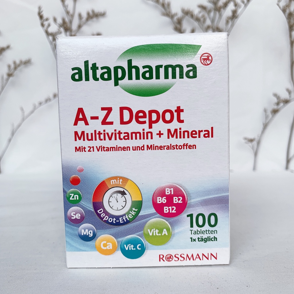 Vitamin tổng hợp A-Z Depot ab 50 của Altaphma cho người dưới 50 tuổi,vitaminA, B1,B12,vitaminE,vitaminK, hộp 100 viên