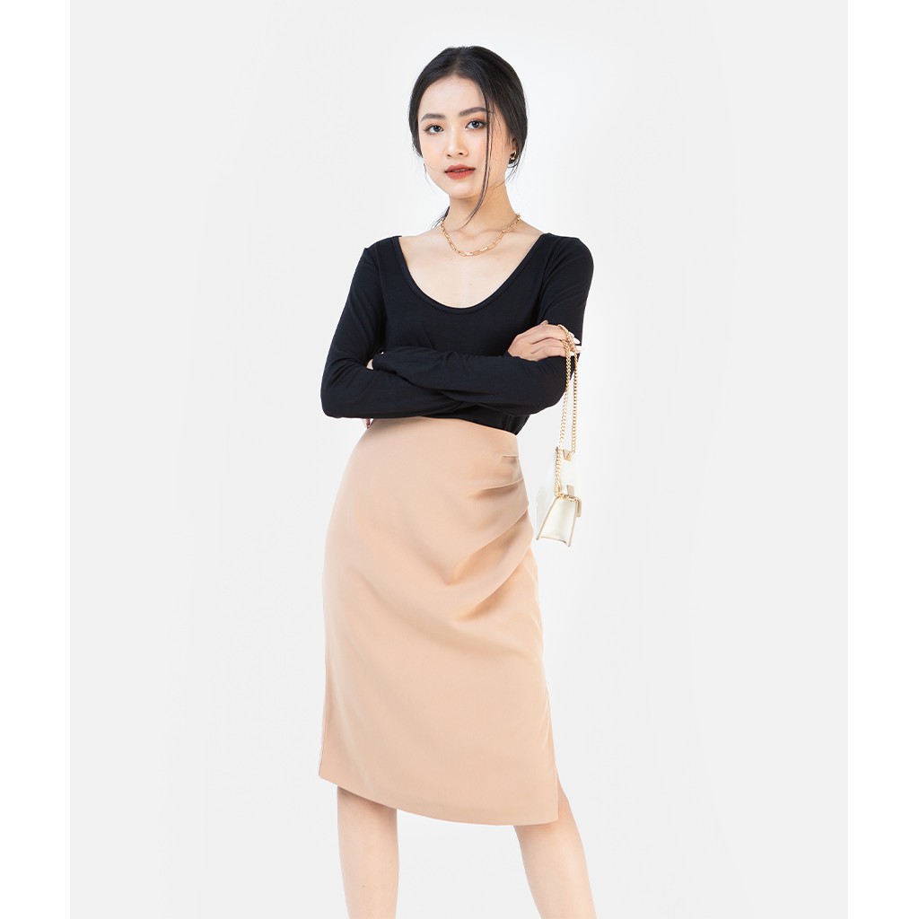 HNOSS - ÁO BODYCON CỔ RỘNG - ATH004