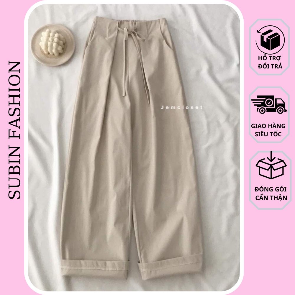 Quần kaki dây cột siu đẹp hàng xin chất dày dặn siêu mịn không xù SUBIN FASHION SB008