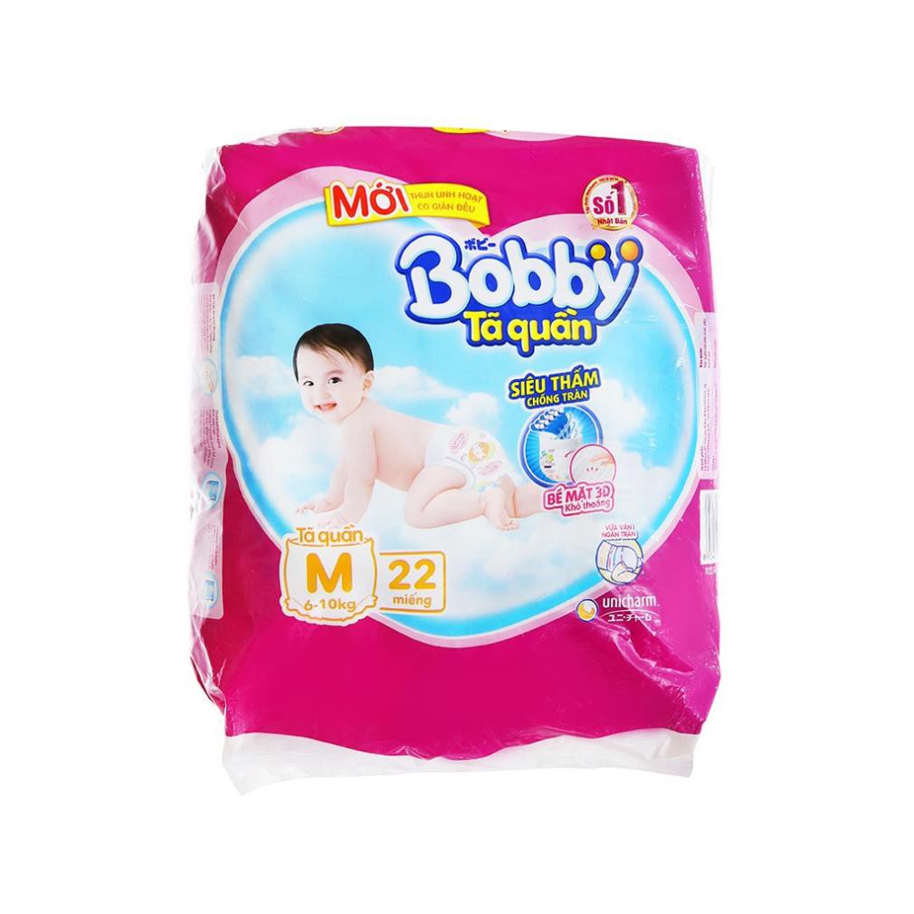 Tã quần Bobby size M 22 miếng (cho bé 6 - 10kg)