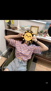 Áo thun kẻ cầu vồng 🌈