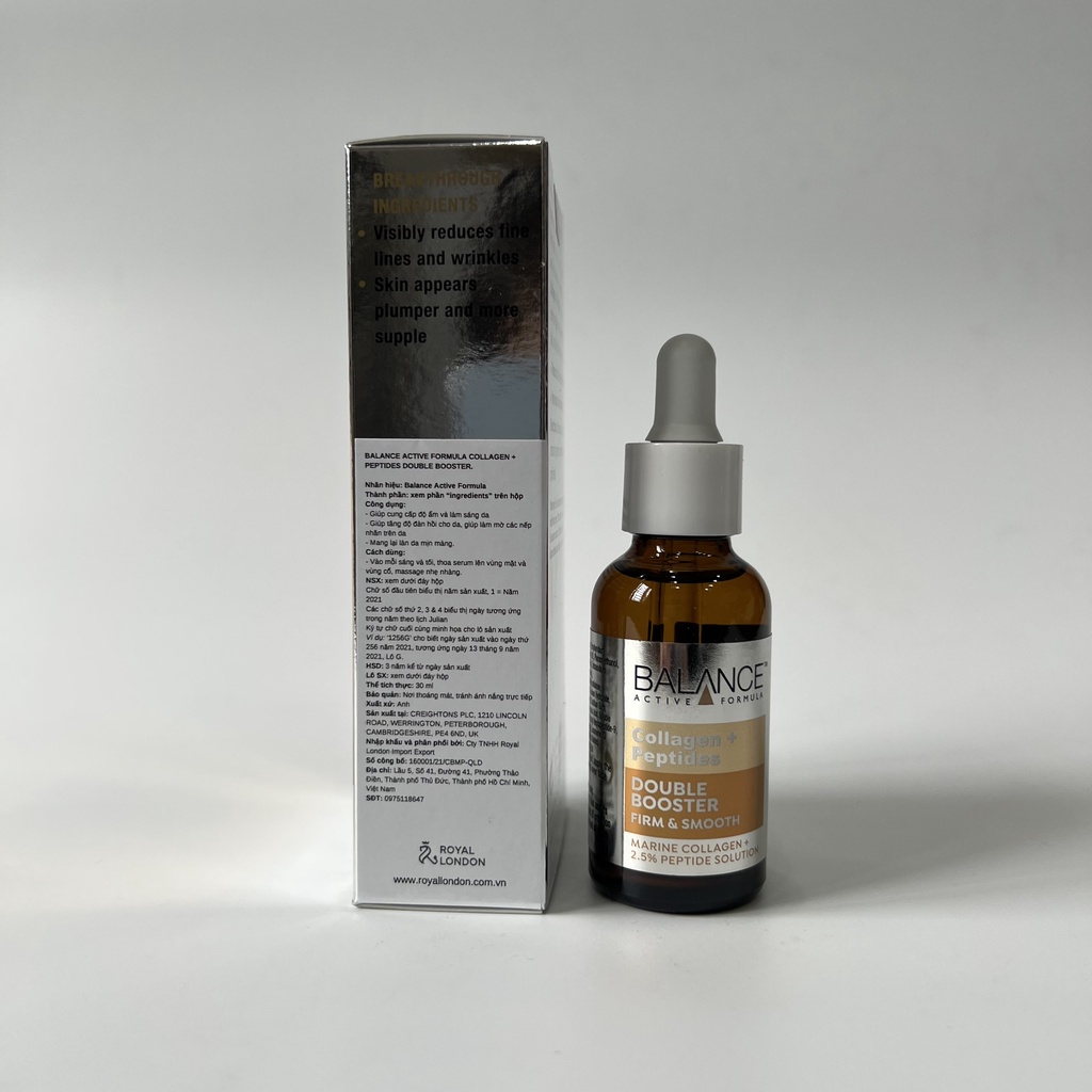 Tinh chất Balance Active Formula Collagen + Peptides Double Booster 30ml