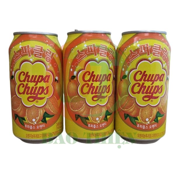 Nước uống Chupa Chups (3 vị) Hàn Quốc lon 345ml