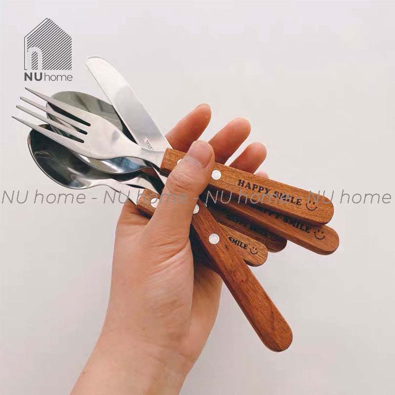 nuhome.vn | Bộ muỗng nĩa - Happy Smile (nội địa Nhật), bộ muỗn nĩa đẹp mắt vintage và sang trọng