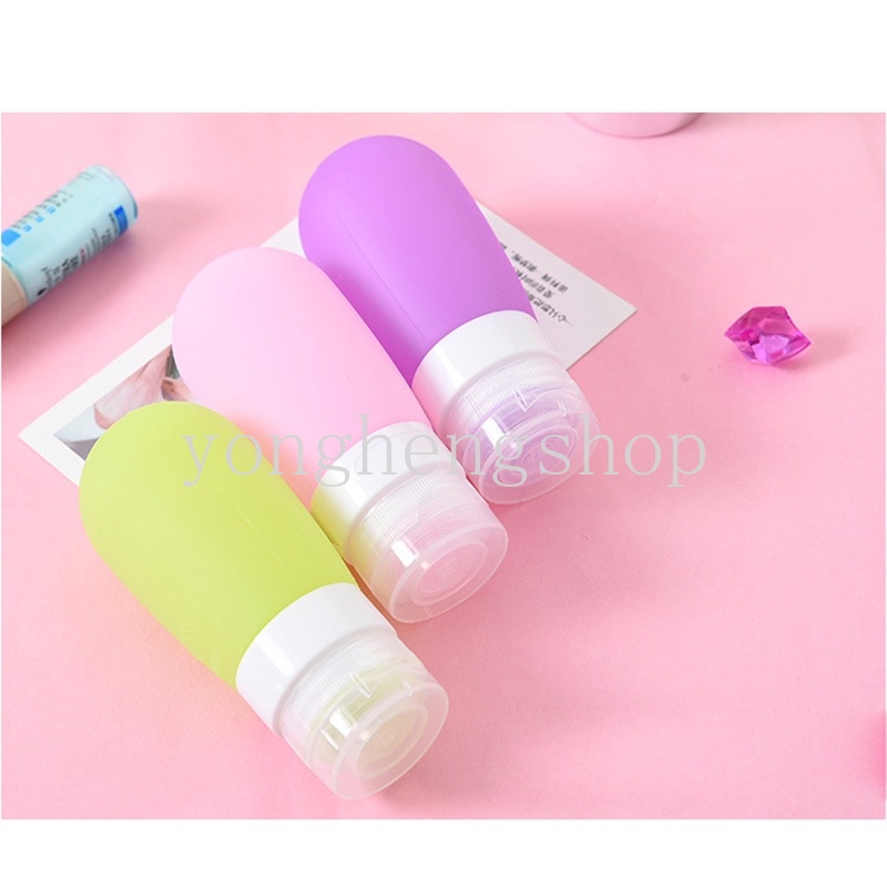Chai Chiết Mỹ Phẩm/ Dầu Gội Bằng Silicon Màu Kẹo Dễ Thương Có Thể Tái Sử Dụng