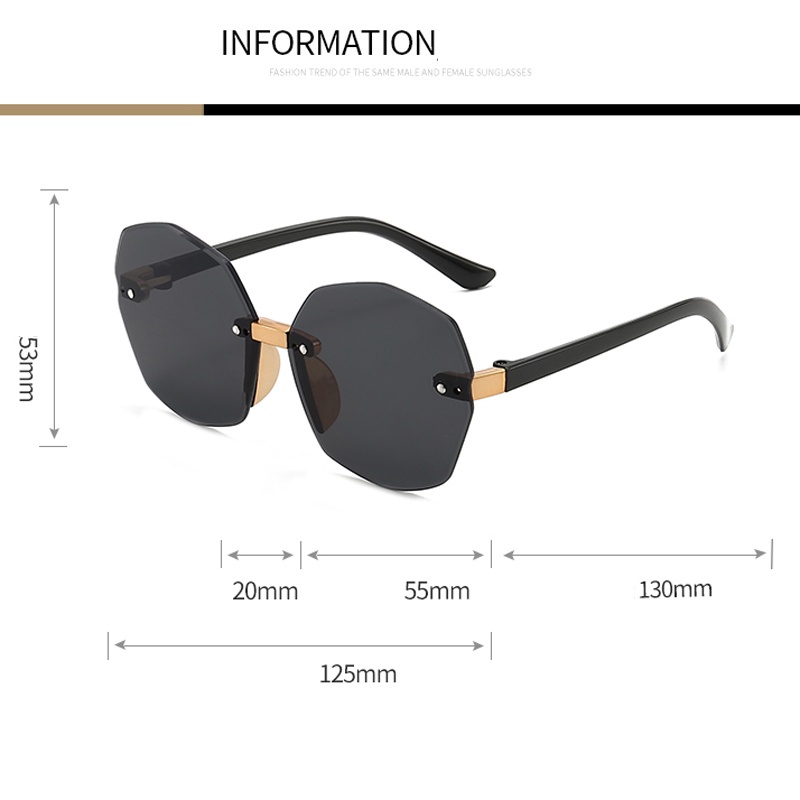 Kính Mát Không Viền Chống Nắng Màu Gradient Thời Trang Cho Bé Trai Và Bé Gái