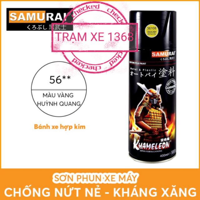 SƠN SAMURAI MÀU VÀNG CHANH HUỲNH QUANG 56