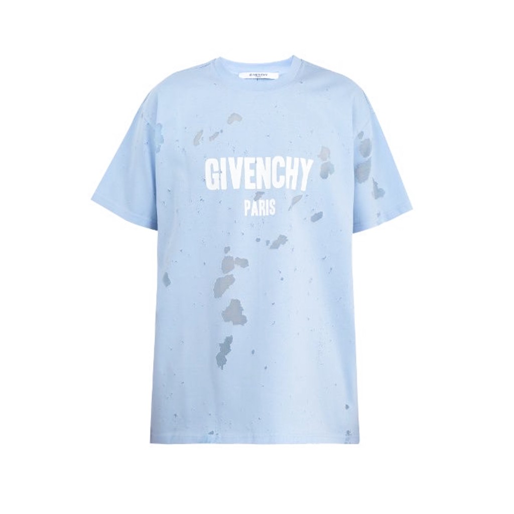 GVC TEE - Áo GVC Destroyed (Baby Blue) [Mirror Quality]