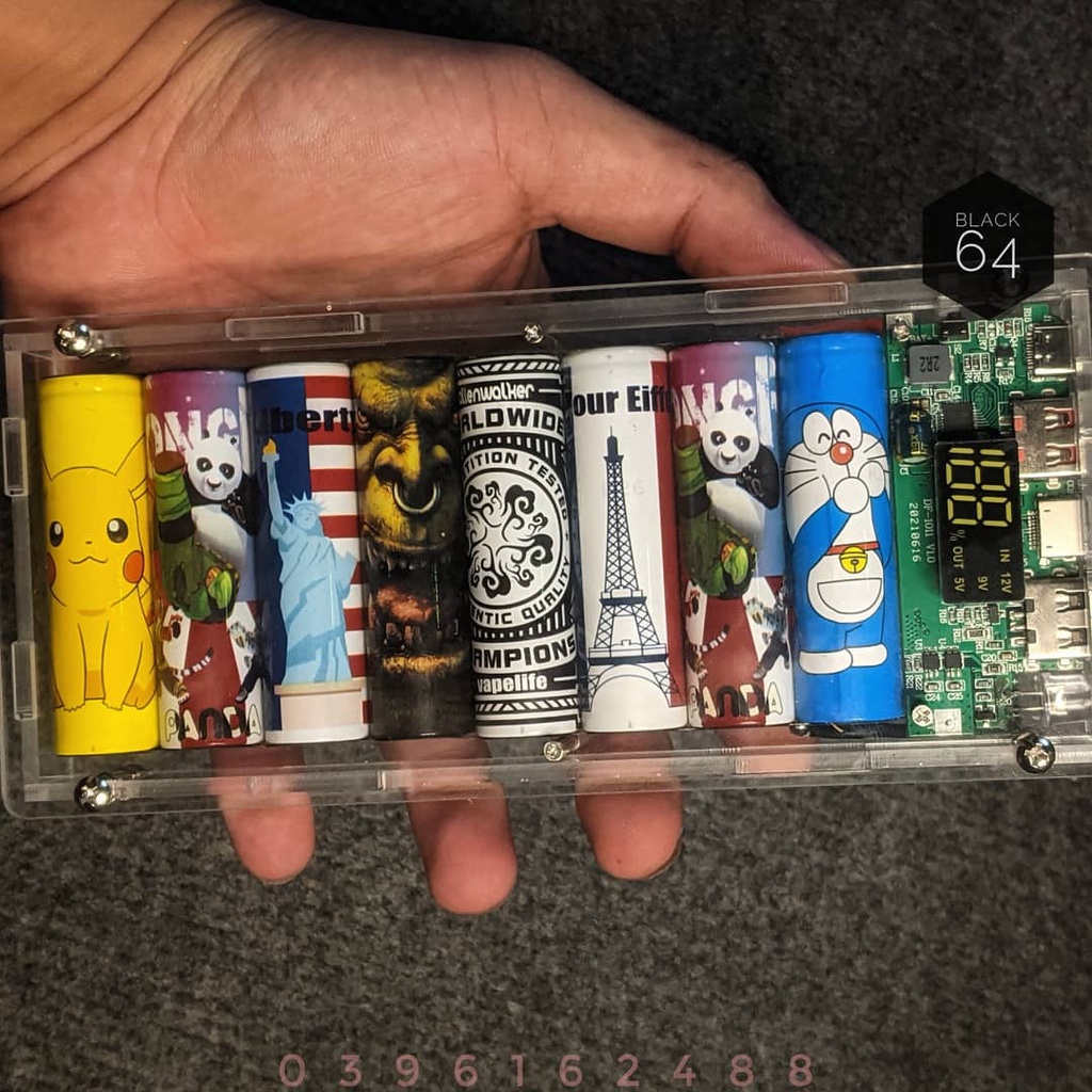 Sạc dự phòng 20.800 mah mica trong suốt siêu ngầu