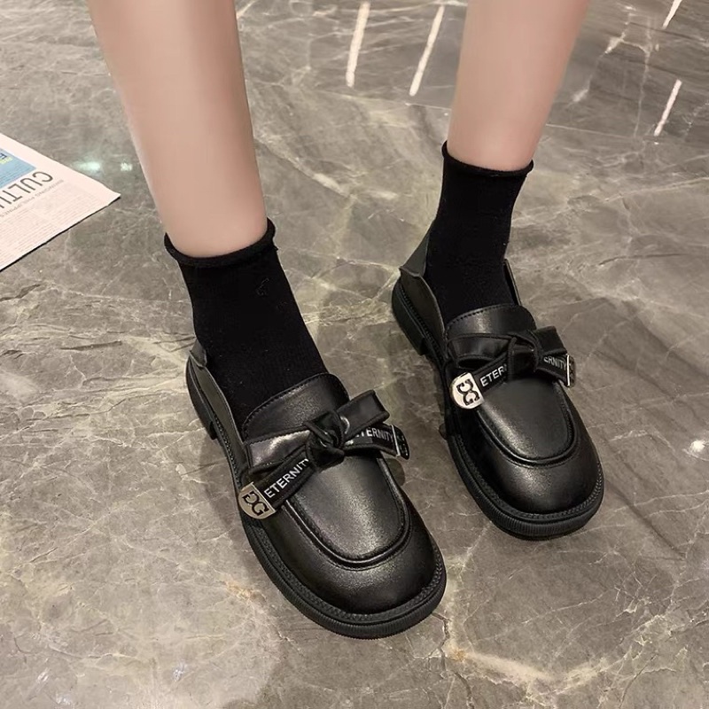 ( sẵn - lẻ size )Giày ULZZANG OXFORD Nơ, Tiểu Thư Siêu Xinh Phong Cách Vintage P.u.mshop