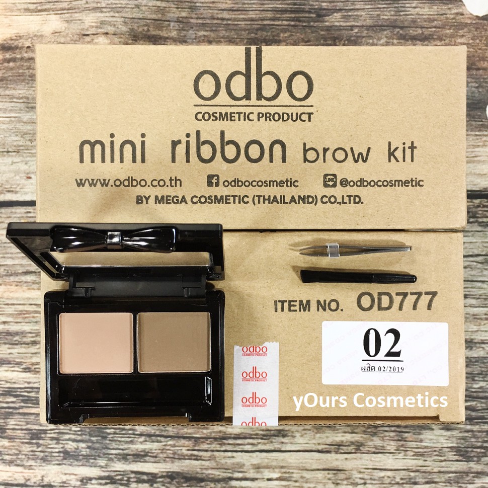 [Auth Thái] Bột Tán Mày Odbo Ribbon Mini Brown Kit Màu Nâu Xám - Bộ Kẻ Chân Mày Odbo Tông Nâu Sáng - Bộ Vẽ Chân Mày Nâu | BigBuy360 - bigbuy360.vn