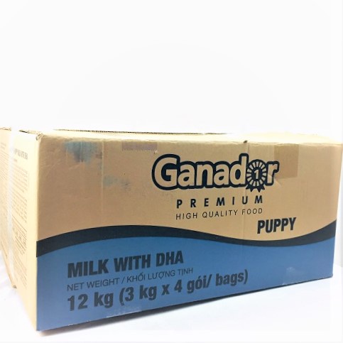 [CHÍNH HÃNG] THỨC ĂN GANADOR PUPPY VỊ SỮA - THÙNG 12KG