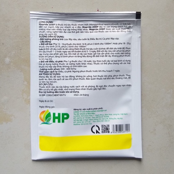 Sản Phẩm trừ bọ tri~ Mopride 20WP, Vua bọ trĩ bảo vệ hiệu quả cho tất cả các loại cây trồng