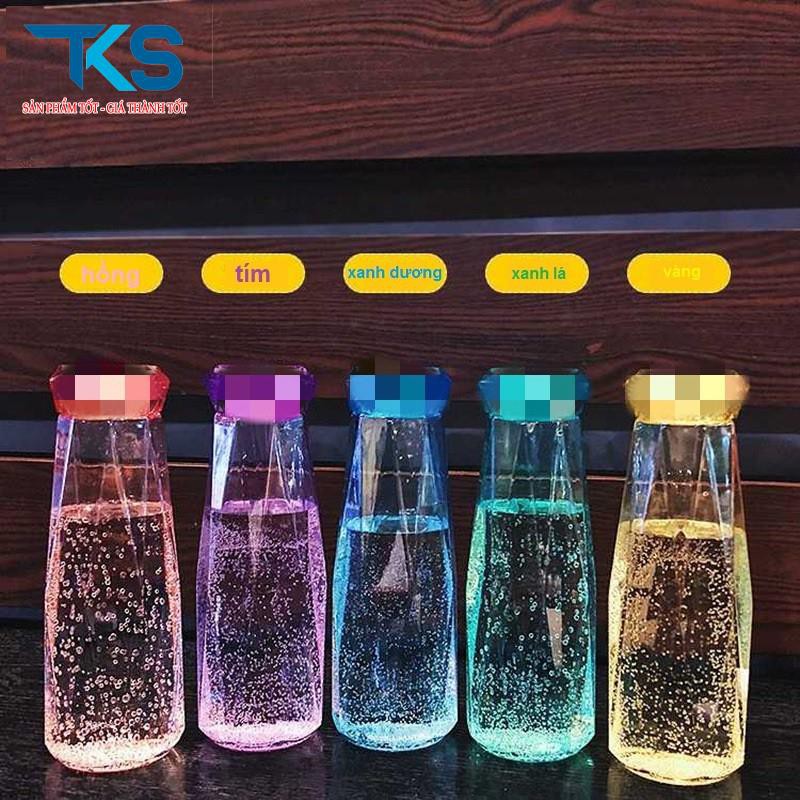 Bình thủy tinh đựng nước kim cương dung tích 500ml - bình đựng nước chịu nhiệt