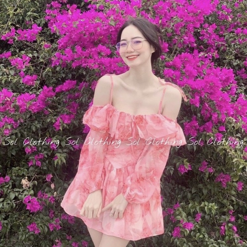 🦋Đầm Hoa Nhí Trễ Vai🦋