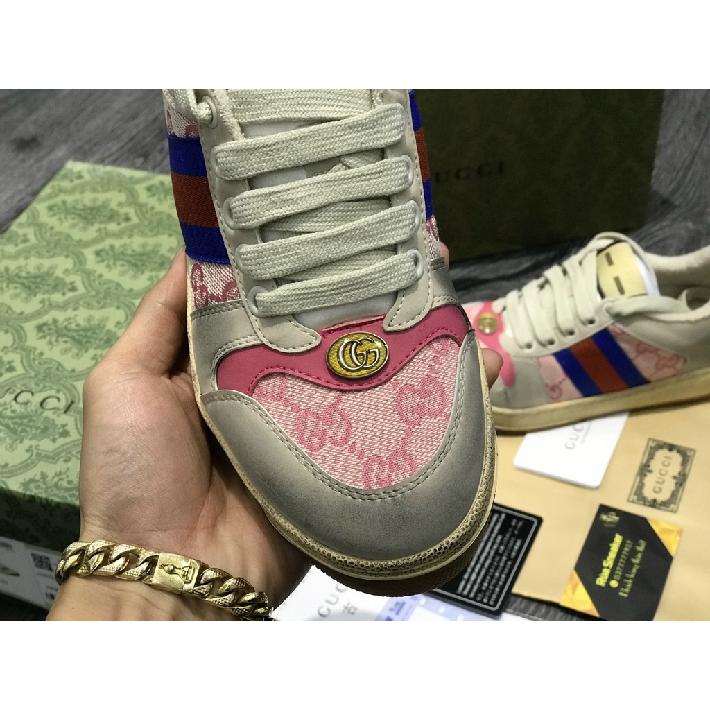 Siêu Phẩm Giày Thể Thao Sneaker Gucci Hải Tú Bẩn gu xì hồng Cao Cấp+ Ảnh Thật + freeship