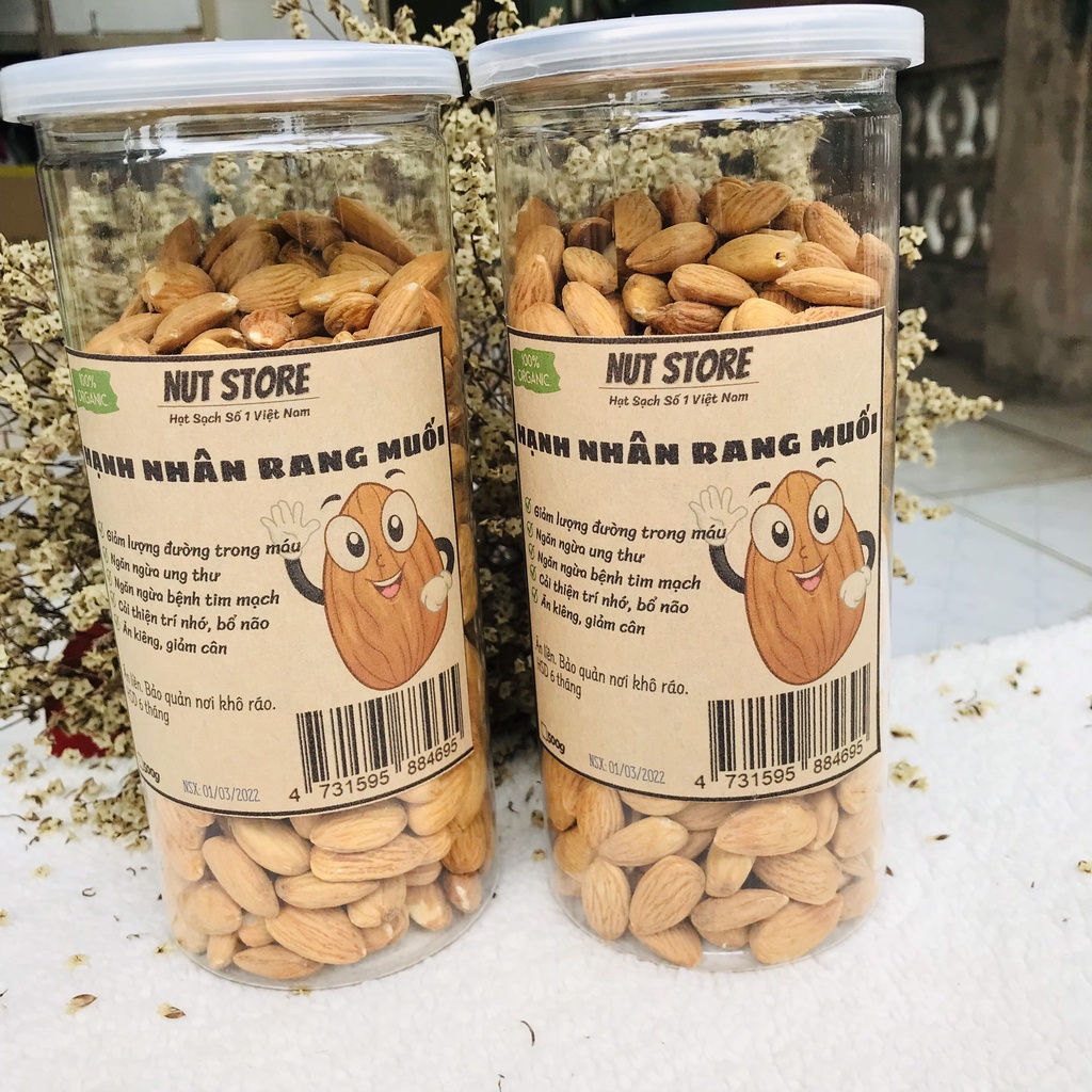 Hạt hạnh nhân rang muối Nut Store 500g