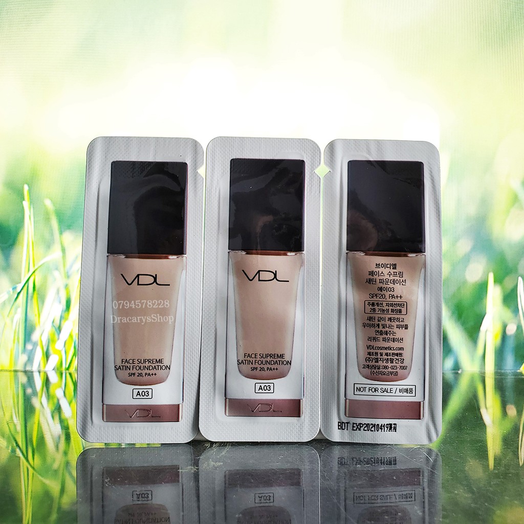 (A03) VDL Pace Supreme Satin Foundation SPF 20/ PA++ Kem nền trang điểm siêu mịn gói Sample | BigBuy360 - bigbuy360.vn