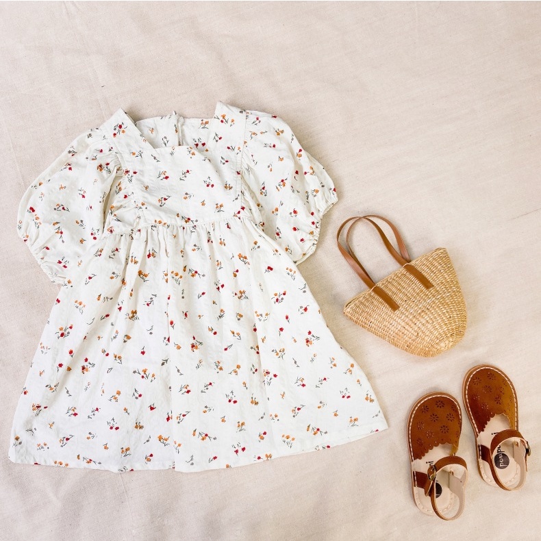 Váy hoa nhí Vintage cho bé V04