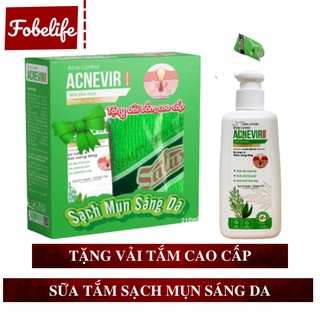 Sữa Tắm Giảm Mụn Lưng, Bệnh Nang Lông ACNEVIR chai 210ml- Đạt chuẩn GMP