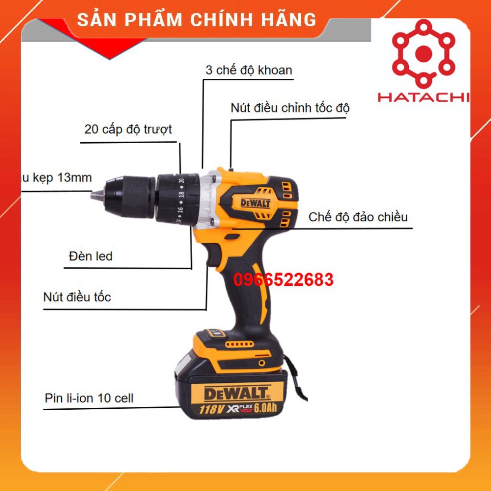 Máy khoan pin | Máy khoan pin không chổi than- 3 chức năng | Khoan tường | Bắt vít | Khoan gỗ .