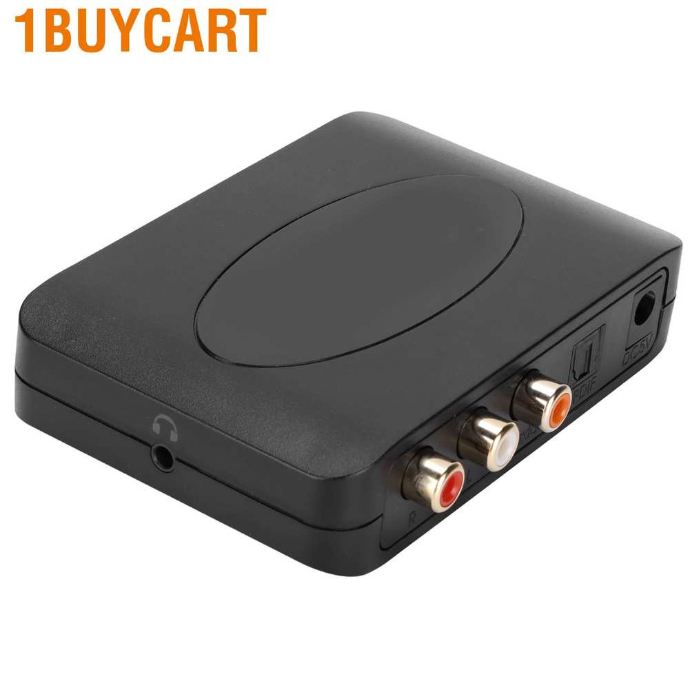 1buycart Digital To Analog Audio Converter Optical Rca Dac Adapter 3.5mm Toslink Black Đen