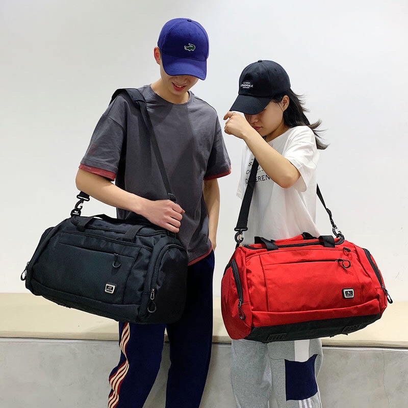 Túi trống du lịch chống thấm nước SIZE TO có ngăn để giày riêng, túi xách có quai nam nữ dày dặn nhiều ngăn