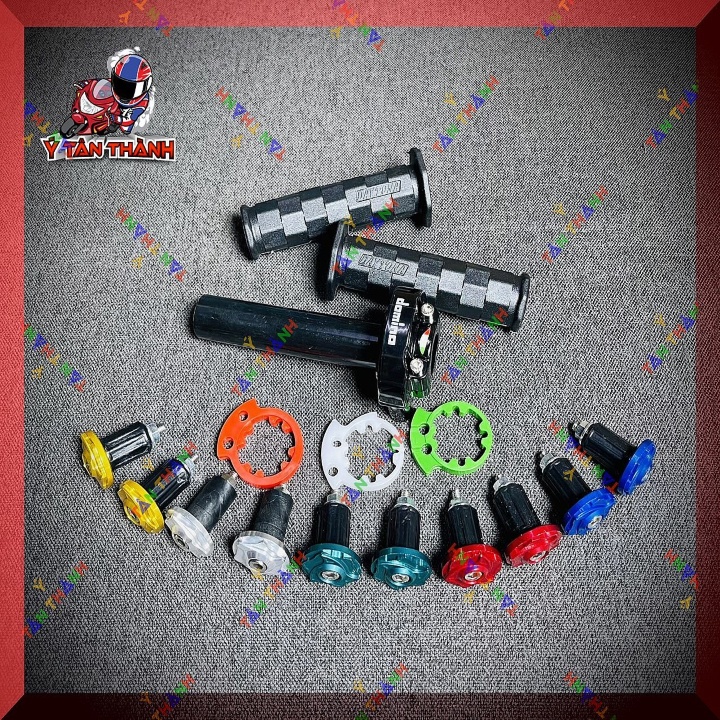Cùm tăng tốc domino có bao tay daytona và gù salaya nhôm MS 45