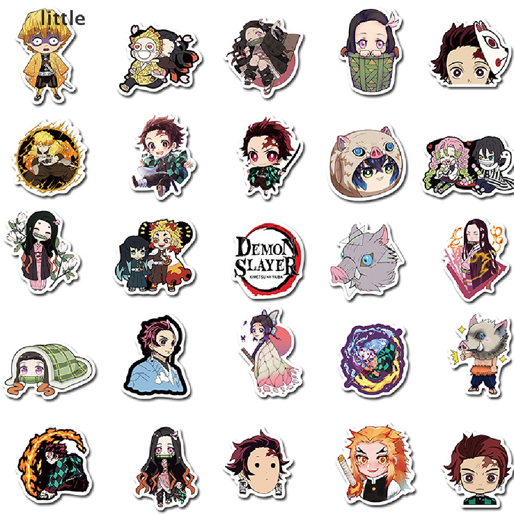 Set 100 Miếng Dán Hành Lý / Guitar / Guitar Họa Tiết anime Nhật Bản Bằng Chất Liệu PVC