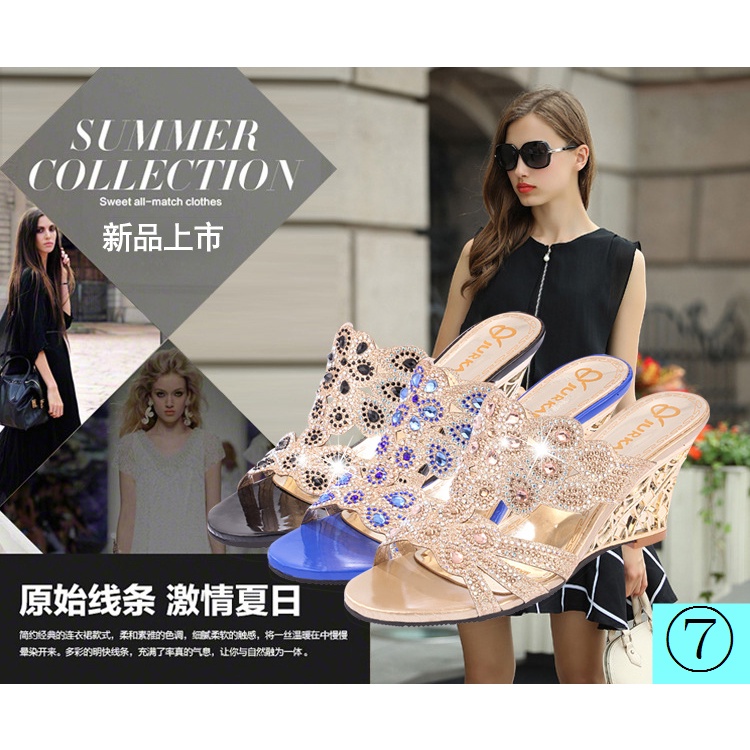 Dép Đế Xuồng Đính Đá Thời Trang Mùa Hè Mới 2020 Cho Nữ