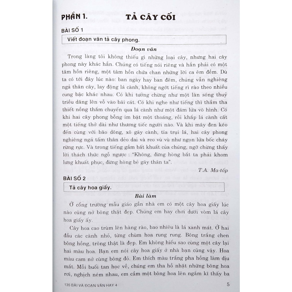 Sách 135 Bài Và Đoạn Văn Hay Lớp 4