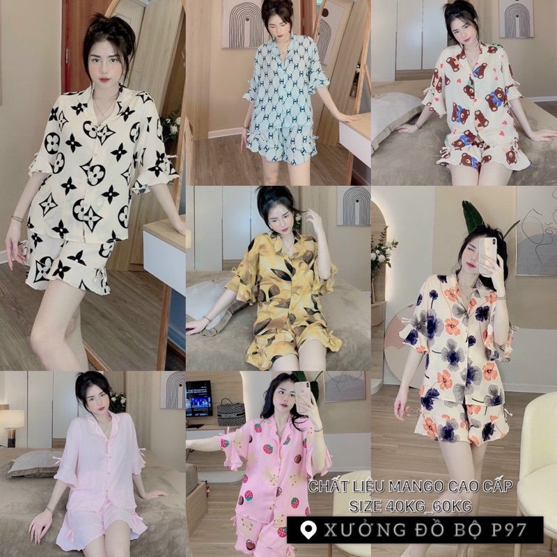 sét đồ bộ pijama nữ đùi dể thương xinh xắn dể thương, pijama nữ cao cấp, mát mẻ