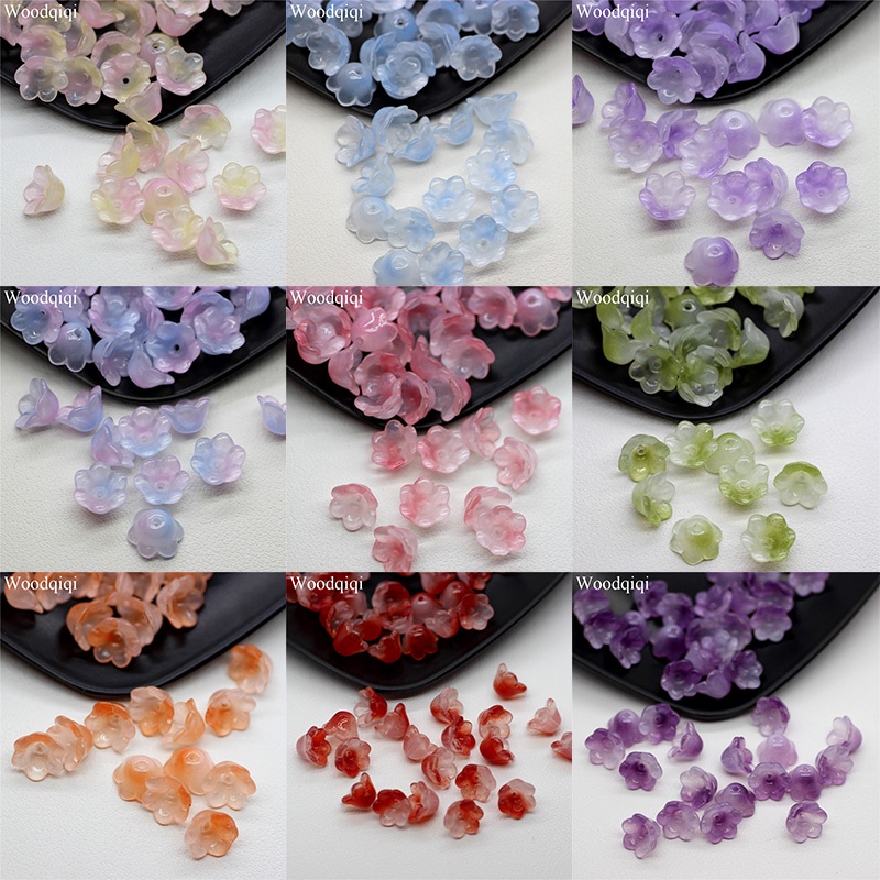 Hạt Xỏ Lỗ Hình Hoa 12x7mm Dùng Làm Trang Sức DIY Ornamentos feitos à mão com contas trançadas para artesanato faça você mesmo
