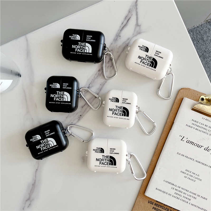 Vỏ Bảo Vệ Hộp Sạc Tai Nghe Bluetooth Không Dây Airpods 1 2 Pro 3 Mềm The North Face Có Nắp Đậy