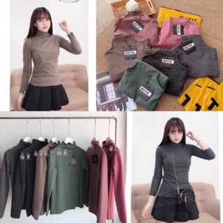 Áo giữ nhiệt cổ 3 phân xuất nhật MOTIE (túi Zip )