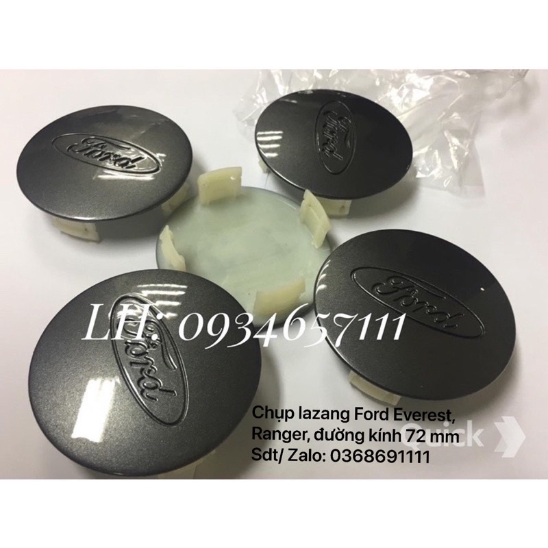 Logo chụp mân, ốp vành la zăng bánh xe Ford Ranger 2013-2022; Ford Everest 2016-2022