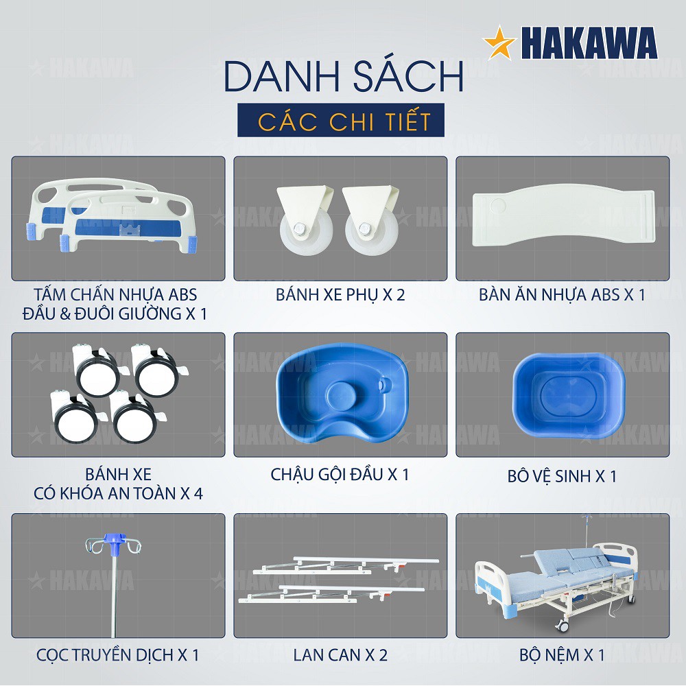 Giường y tế trợ lực HAKAWA - HK-D95 - Bảo hành 5 năm
