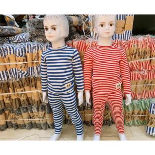 Bộ HM Cotton Kẻ Cổ 3 Phân Cho Bé (có nhiều màu)