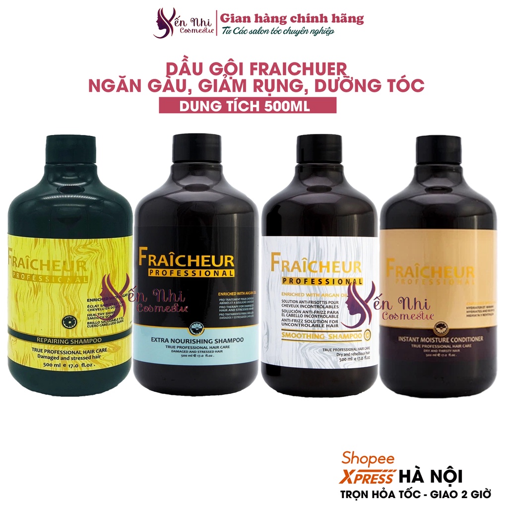 Dầu gội Fraicheur dưỡng sâu, phục hồi, dưỡng ẩm, cho tóc hư tổn do uốn nhuộm ép 500ml