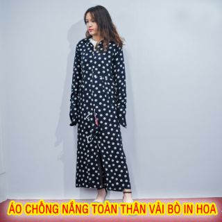 ⚡️ FREESHIP ⚡️ ÁO CHỐNG NẮNG TOÀN THÂN VẢI BÒ IN HOA
