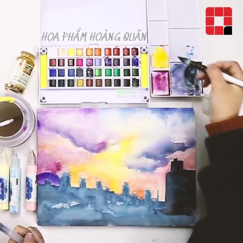 Màu nước dạng viên nén SUPERIOR 12/18/24/36/48 màu