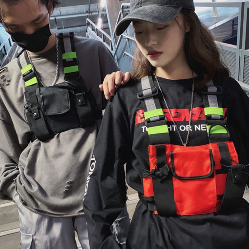 Túi đeo chéo đa năng màu phản quang cho nam