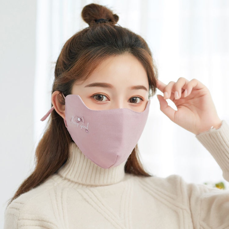 Set 3 Mặt Nạ cotton Dày Dặn Giữ Ấm Thoáng Khí Chống Gió Mùa Thu Đông Cho Nam Và Nữ