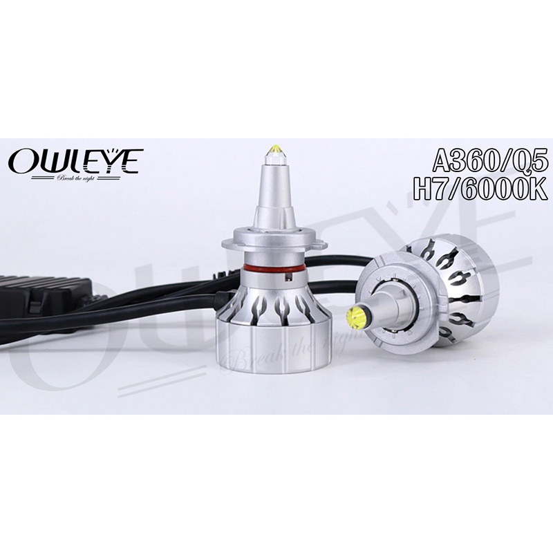 Đèn LED Ô Tô OWLEYE A360/Q5 Chân H7 , Chuyên Dụng Cho Xe Có Bi Cầu