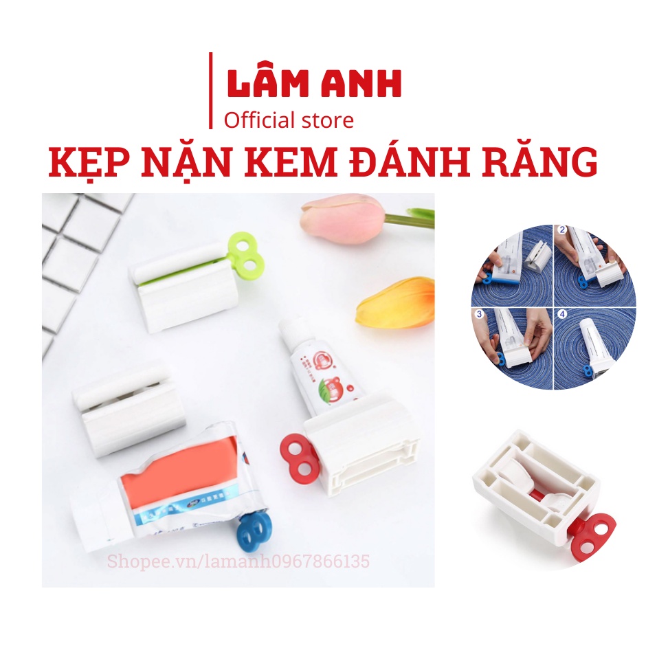 Dụng Cụ Kẹp, Nặn Kem Đánh Răng – Cuộn Ép Kem Đánh Răng, Mỹ Phẩm Bằng Nhựa Tiện Lợi