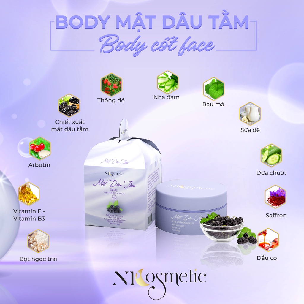 BODY MẬT DÂU TẰM | BODY CREAM - TRẮNG DA, CHỐNG NẮNG, DƯỠNG THỂ