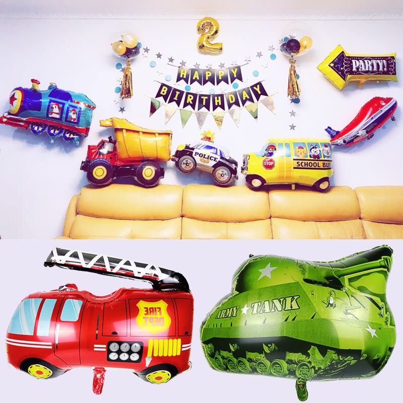 Bóng hình xe ô tô, bóng hình xe cơ giới cỡ to 70cm sinh nhật bé trai