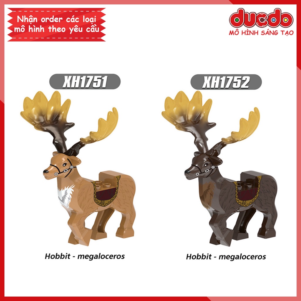 Minifigures hươu trong The Hobbit Chúa Tể Những Chiếc Nhẫn - Đồ chơi Lắp ghép Xếp hình Mô hình Mini XINH X1751 XH1752